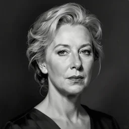 portrait of helen mirren, cel - shaded art, monochrome palette, light shadows by lois van baarle, artgerm, helen huang, makoto shinkai, ilya kuvshinov, rossdraws