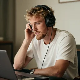 Logan Paul listening to lo-fi music
