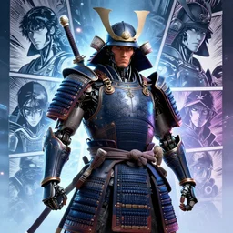 cybernetic samurai warrior master, mattepainting concept blizzard pixar maya engine on stylized background splash comics global illumination lighting artstation, sharp focus, lois van baarle, ilya kuvshinov, rossdraws