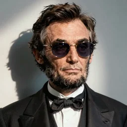 abe lincoln with cool sunglasses, deal with it