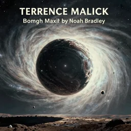 Concept Art of cinematography from Terrence Malick film by Noah Bradley depicting the origin of the universe being created from the point of view of an atom
