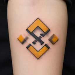 tattoo of the binance logo