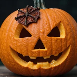 the face of benedict cumberbatch as a pumpkin, macro lens, detailed, high quality