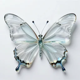 a butterfly made out of glass
