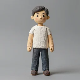 a Papier-mache figure of a young man