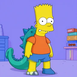 Bart Simpson as Godzilla for Super Nintendo
