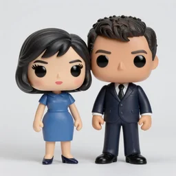 jacqueline kennedy and jfk, stop motion vinyl action figure, plastic, toy, frank frazetta style