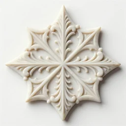 beautiful decorative ornament with sharp angular forms, decorative design, classical ornament, bilateral symmetry, symmetrical, highly detailed etching, marble carving