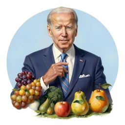 joe biden made of fruits, arcimboldo giuseppe