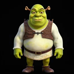 shrek png icon, black background hd render