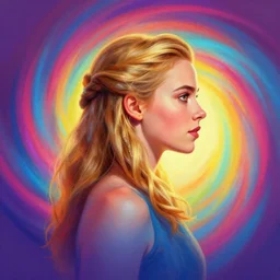 side profile centered painted portrait, Imogen Poots as a Paladin, D&D, matte painting concept art, beautifully backlit, official fanart, colourful, swirly vibrant color lines, winning-award masterpiece, fantastically gaudy, aesthetic octane render, 8K HD Resolution, by Victo Ngai and Kilian Eng and Jake Parker and ilya kuvshinov and Cushart Krentz and Gilleard James, 4k, HDR, Trending on artstation, Behance, award winning