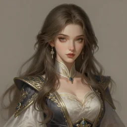 soft pretty female with long hair, wearing gorgeous clothing, digital character illustration, artstation trending female illustration, intricate, sharp focus, hyper detailed, digital painting, matte, character art by prywinko art, pyromallis rene maritte, masterpiece