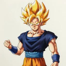 super saiyan kramer, comic drawing style, artgerm