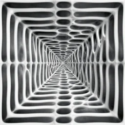 cell shaded stereogram illusion
