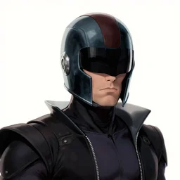 Magneto from the X-Men with his helmet on by Saturno Butto