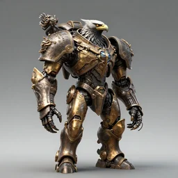 eagle as a skyrim dwarven dwemer construct automaton, octane render, digital art, artstation