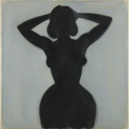 gouache painting, woman silhouette, abstract, henri matisse figure painting, by henry matisse, gary hume