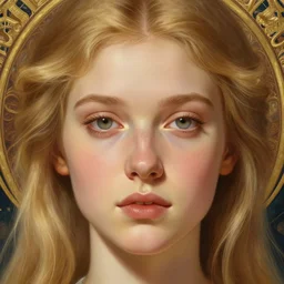 symmetrical face!! portrait of young woman blessed with ever - increasing physical and mental perfection, slice - of - life, realism, blonde hair, perfect face!! intricate, elegant, highly detailed, vision of holy perfection!! digital painting, artstation, concept art, smooth, sharp focus, illustration, humanity, art by artgerm and greg rutkowski and alphonse mucha