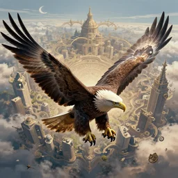 soar with the eagles, 4 k, intricate detailed, jaw dropping, gorgeous, surreal