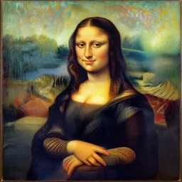 ( ( ( ( ( ( ( gioconda ) ) ) ) ) ) ), oil painting by van gogh!!!!!, post - impressionism