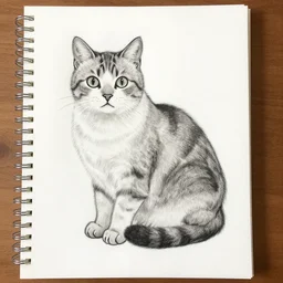 drawing  cat
