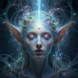dmt elves, fractal geometry, psychedelic visions, beaming from the forehead