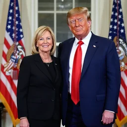 donald trump stands next to your mom