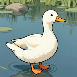 A duck illustration in the style of Stephen Cartwright
