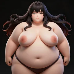 3 d render of an anime drawing of an impossibly curvy girl by artgerm and gil elvgren featured on pixiv, booru, exaggerated proportions, high resolution digital art, 4 k, beautiful symmetric face