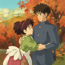 autumn, in the style of studio ghibli, j. c. leyendecker, greg rutkowski, artgerm