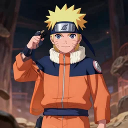 naruto uzamaki in the style of midjourney