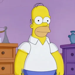 homer simpson in the style of disney, detailed