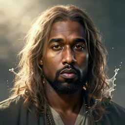portrait of kanye west as jesus, league of legends amazing splashscreen artwork, gears of war, splash art, natural light, elegant, photorealistic facial features, intricate, fantasy, detailed face, atmospheric lighting, anamorphic lens flare, cinematic lighting, league of legends splash art, hd wallpaper, ultra high details by greg rutkowski