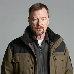 walter white wearing a disguise and a heavy winter jacket