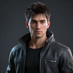 portrait of a young Cyberpunk man, 3d render, Unreal Engine, octane render, ray tracing, Unity, highly detailed, high quality, HD, 4k, 8k, realistic, sharp, trending