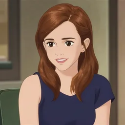 Emma Watson as an anime girl