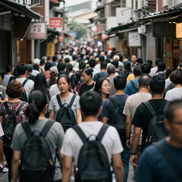 crowded street