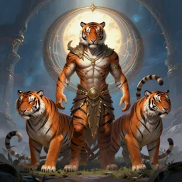 exophilia, handsome, tiger alien race, arcana, godlike, harmony artstation