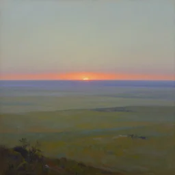 a beautiful oil painting of serene alien landscape under the horizon line in the upper third by john howe and albert bierstadt and alena aenami and dan mumford and dave noton, unreal engine, trending on behance