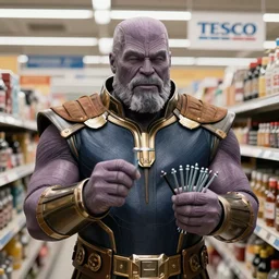 Thanos shopping for nails at Tesco, 4k