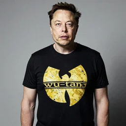 elon musk wearing a wu-tang tshirt