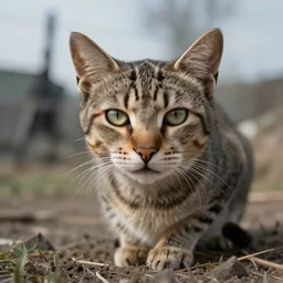cat in battlefield