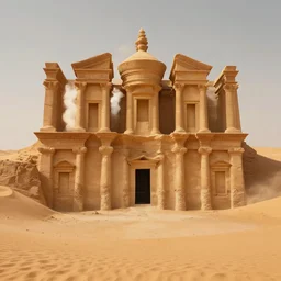 dune city and temples of arrakis, arrakeen, from frank herbert novels, composition idea concept art for movies, style of denis villeneuve and greg fraiser