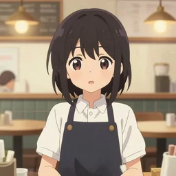 anime portrait of a cute young woman working a server in a made cafe, cute face by ilya kuvshinov, kyoani, artgerm, krenz cushart, wlop, hiroaki samura, yoshinari yoh, james jean, katsuhiro otomo, loish, cel shaded, anime poster