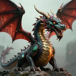 Stunning close up of a dragon
