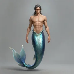 stunning artstation style portrait painting of a male mermaid bodhisattva, 8 k masterpiece, muscular, slim build, full body view, wide view cinematic lighting, pristine clean design, fantasy, insanely detailed, atmospheric