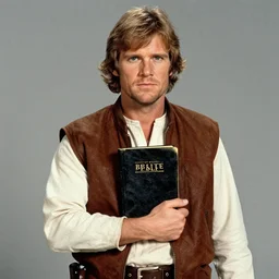 Luke Skywalker holding a Bible