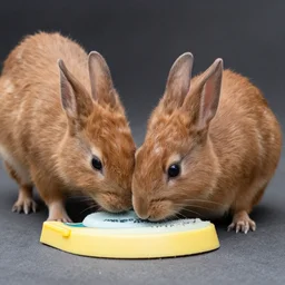 twee wasberen doen de afwas