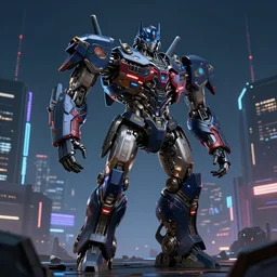 full body view of quantasaurus rex - voltron - incredible robot hybrid, centered, asymmetric, futuristic dark energy technology, illuminated panels on body, walking in an illuminated cyber city at night, concept art by trent opaloch, deep depth field, masterpiece, featured on vimeo, digital painting masterpiece on artstation, featured on pixiv, rule of thirds composition, hyper realistic, hyper