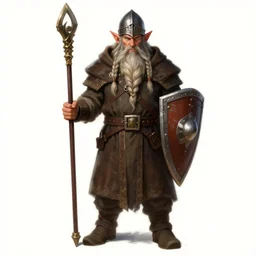 a detailed full body portrait of a long braided beard holy dwarf cleric with a long braided beard wearing helmet and shield, by justin gerard and greg rutkowski, digital art, realistic painting, dnd, character design, trending on artstation